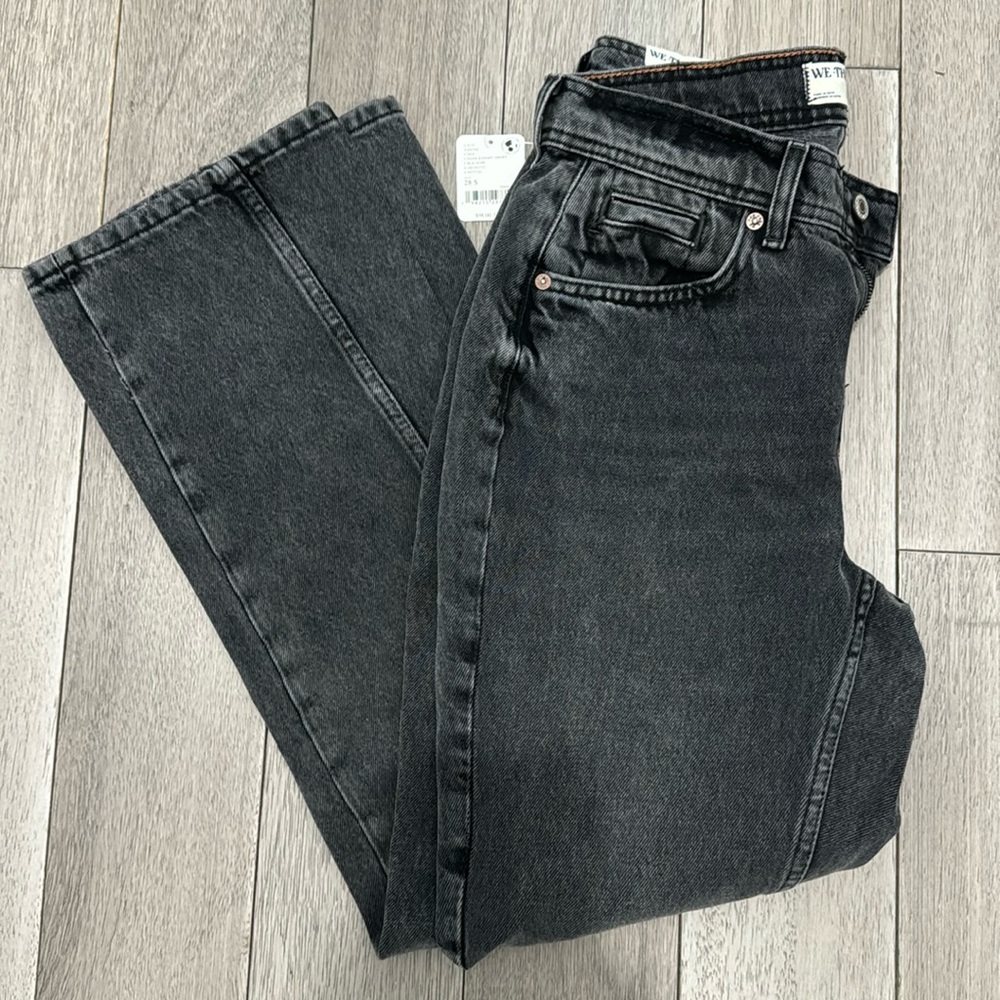 Free People Xena High Rise Slim Straight Jeans